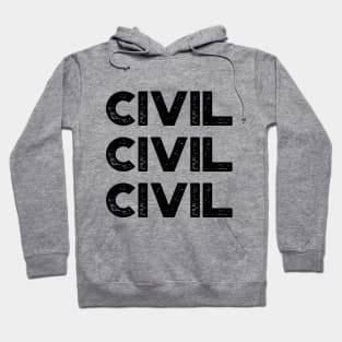 Civil Vintage Retro (Black) Hoodie